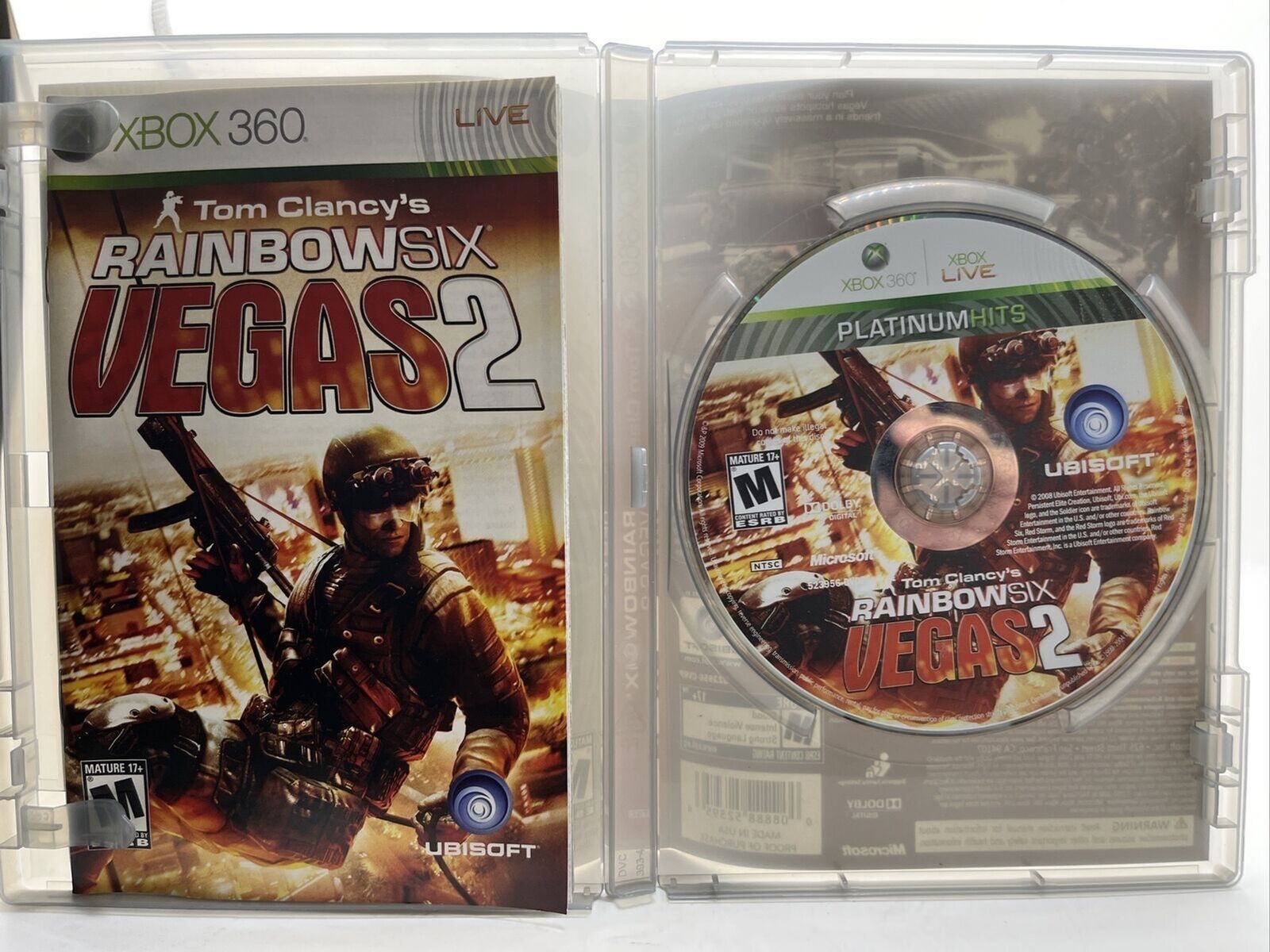 Tom Clancy's Rainbow Six: Vegas 2 (Microsoft Xbox 360, 2008)
