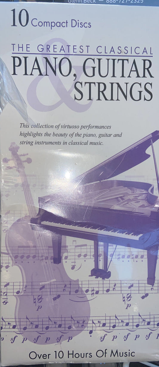 Greatest Classical Music Piano, Guitar, Strings CD Set of 10 SEALED