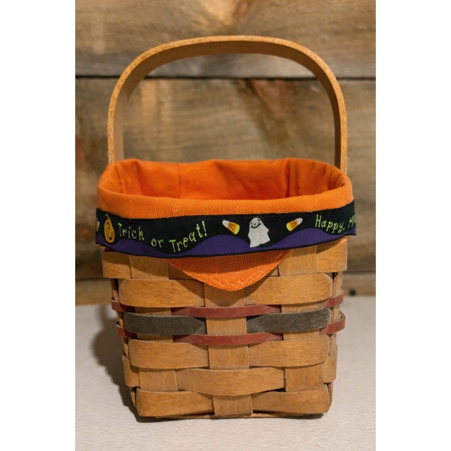 1993 Longaberger Inaugural Basket w/ Metal Plate + 4 NEW Longaberger Liners