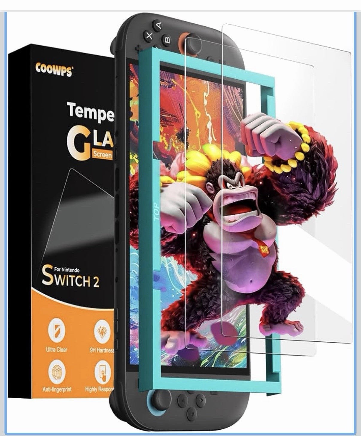 Screen Protector - Nintendo Switch 2 Ultra HD Tempered Glass Alignment Frame 2Pk