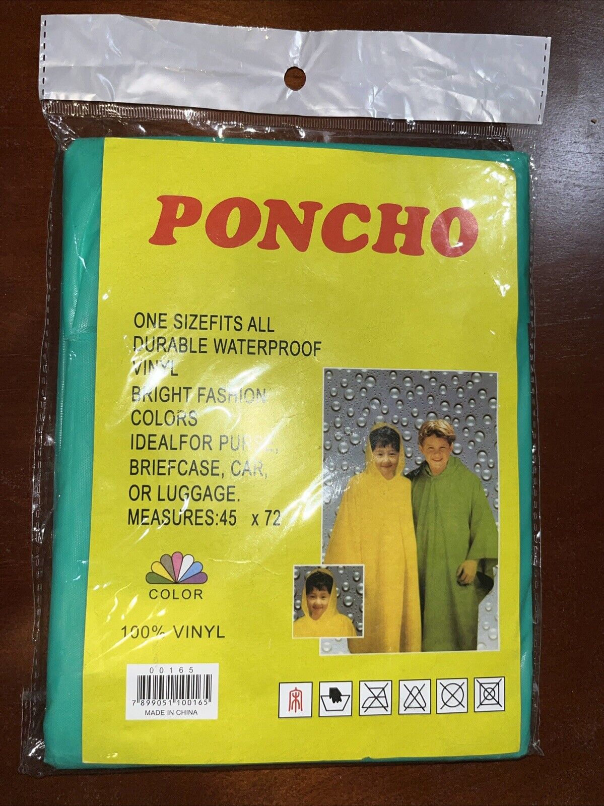 Vinyl Poncho 45” x 72” Green