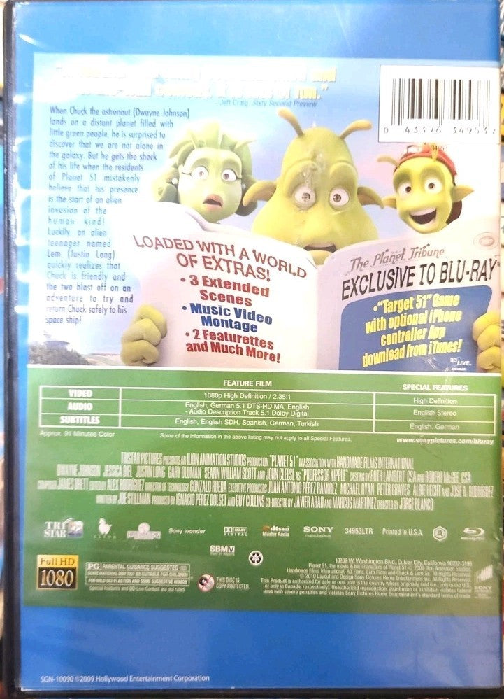 Planet 51 (Bluray) Sealed. No Digital Download