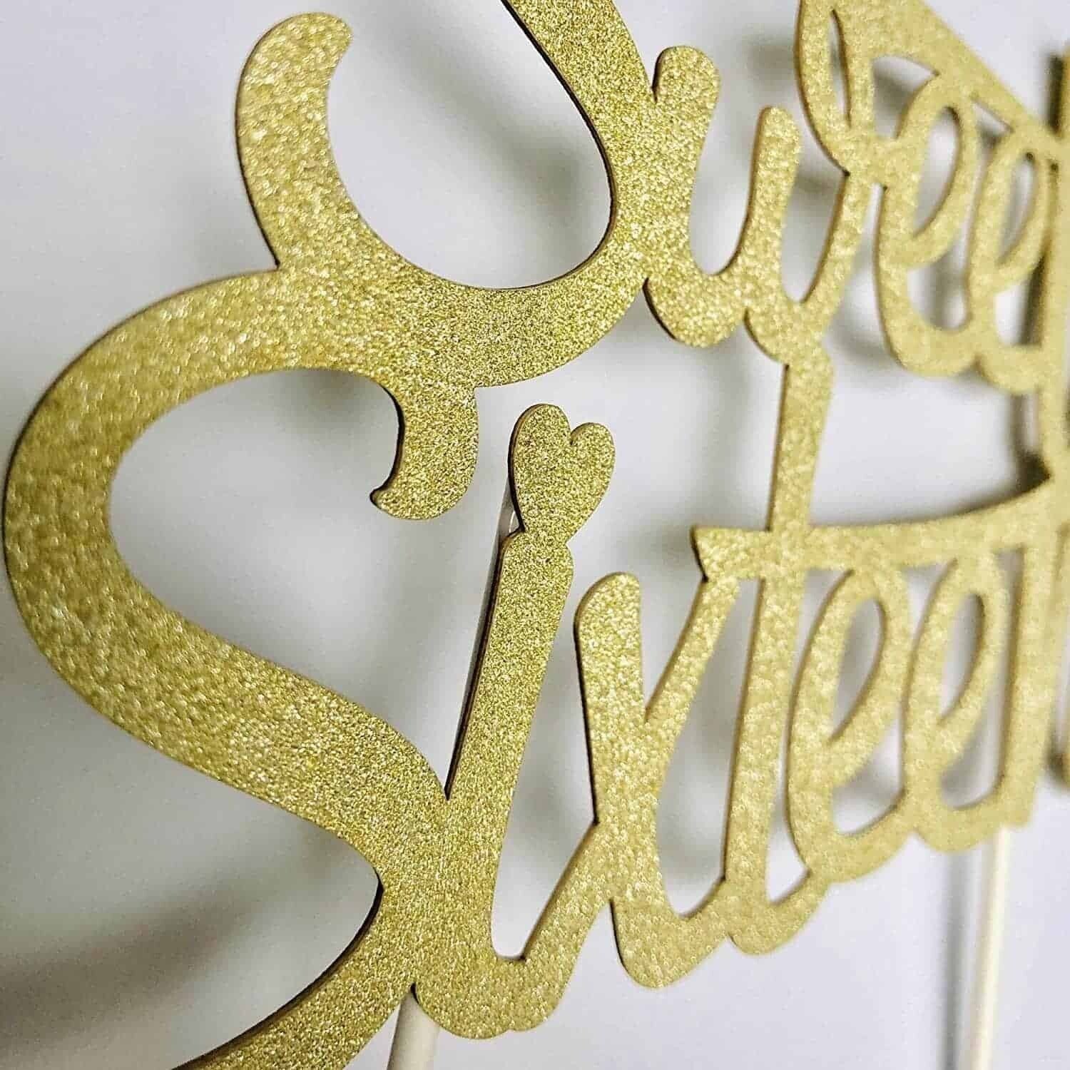 Sweet Sixteen Cake Topper