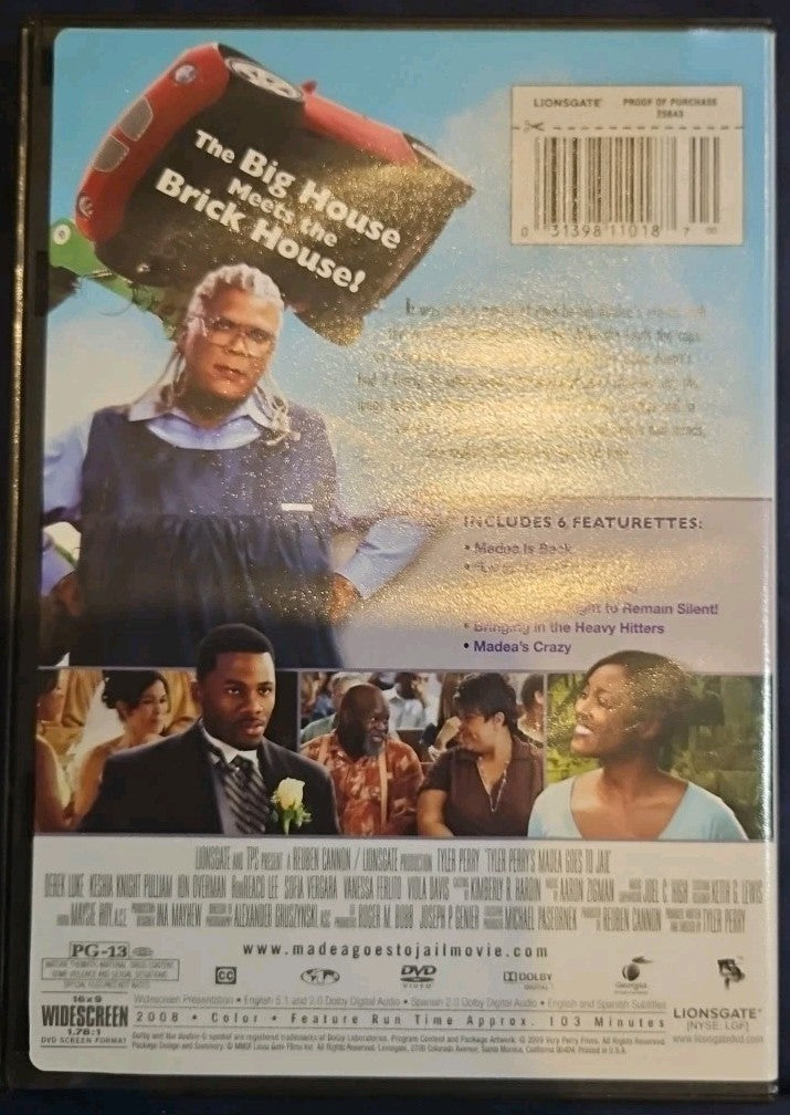 Tyler Perry's Madea Goes to Jail (DVD, 2009) Sealed