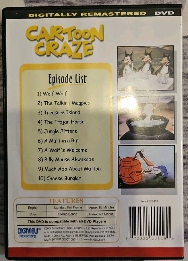 Cartoon Craze Presents - Mighty Mouse/Heckle  Jeckle (DVD, 2006) New Sealed