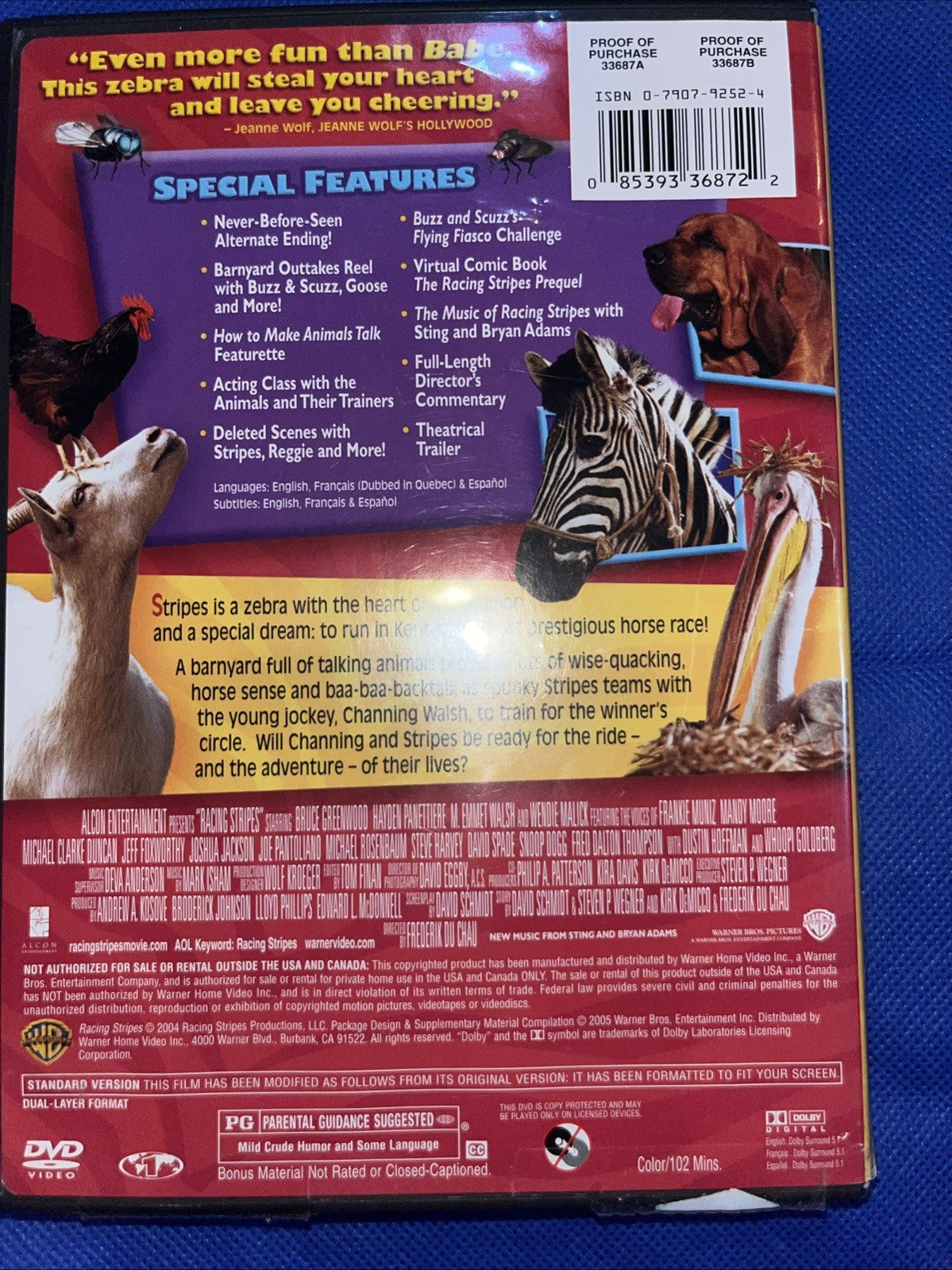 Racing Stripes (DVD, 2005) Sealed