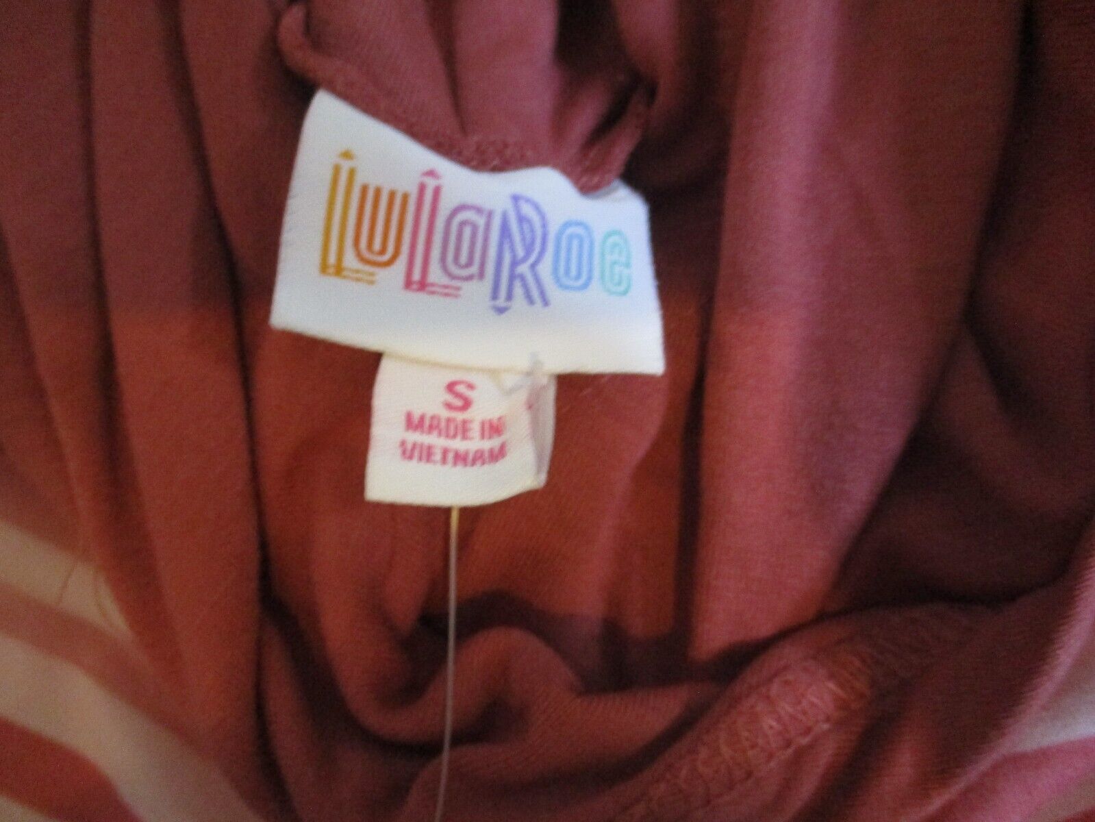 NWT LuLaRoe Amber Hoodie Pink Mauve Solid and Stripe SMALL