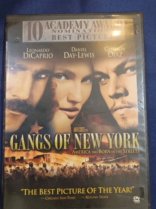 Gangs of New York (DVD, 2002) Tested slim case cropped artwork.