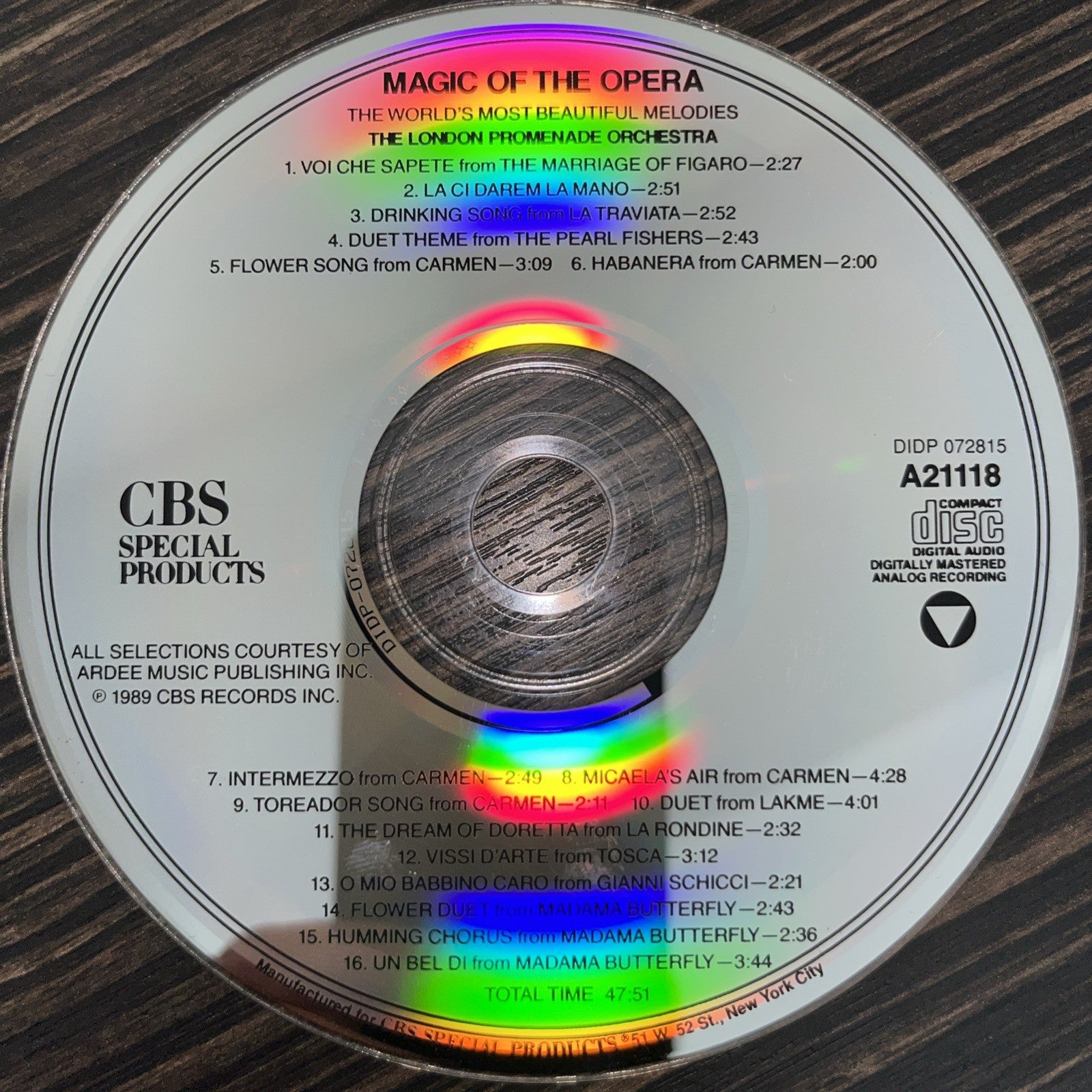 Magic Of The Opera (CD) Disc Only