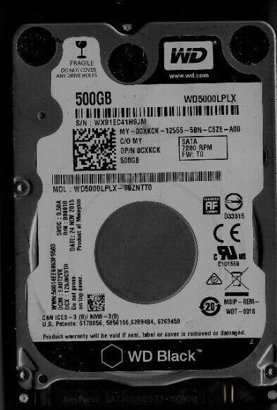 Western Digital 500GB WD5000PLX Laptop Hard Disk Drives