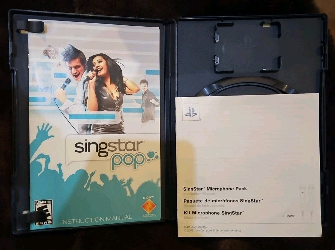 Singstar Pop - Sony PlayStation 2. No Game. Case + Artwork + Manual ONLY