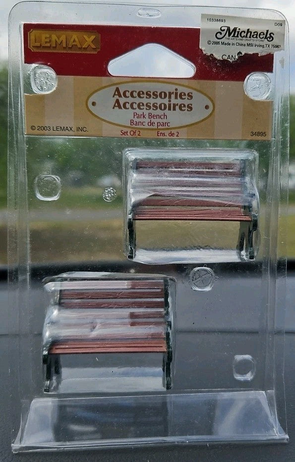 Village Accessory Lemax Village Collection Park Bench set of 2 and Water Well