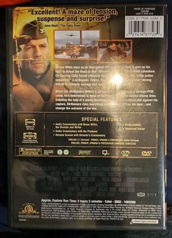 Hart's War (DVD, 2002)