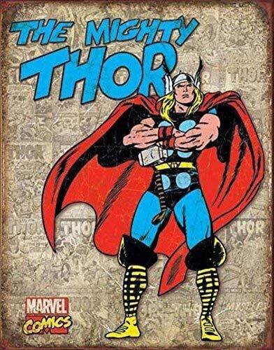 The Mighty Thor tin wall cover 12" x 16"