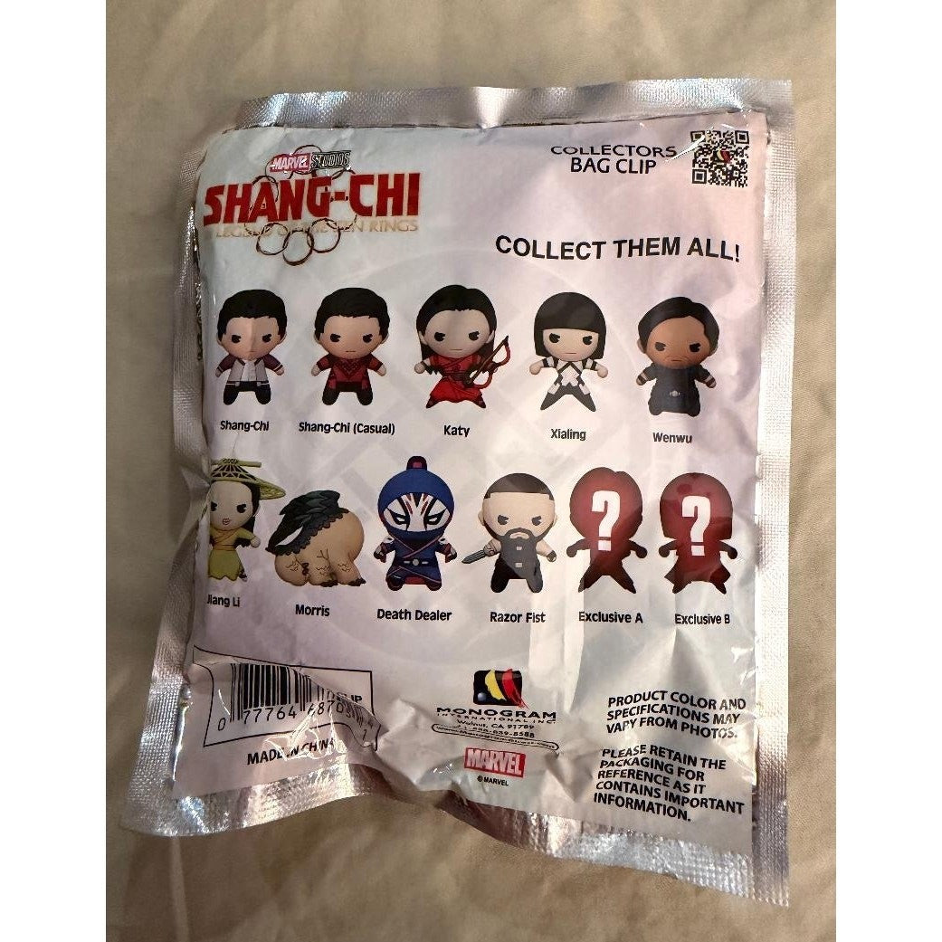 3D Marvel Shang-Chi and the Legend of the Ten Rings Bag Clip Mystery NEW