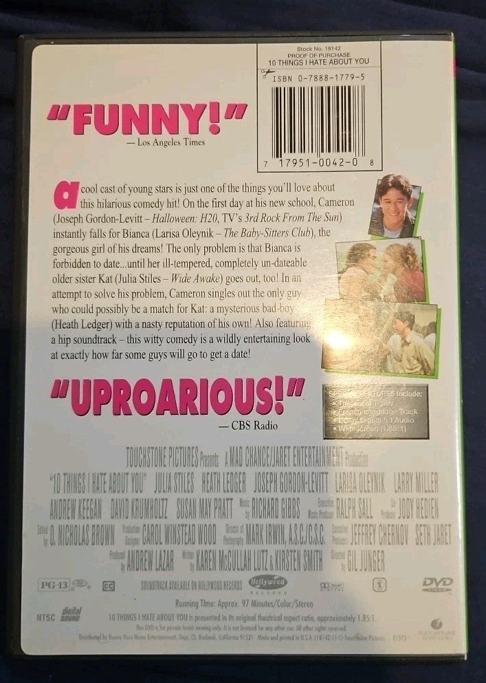 10 Things I Hate about You (DVD, 1999)