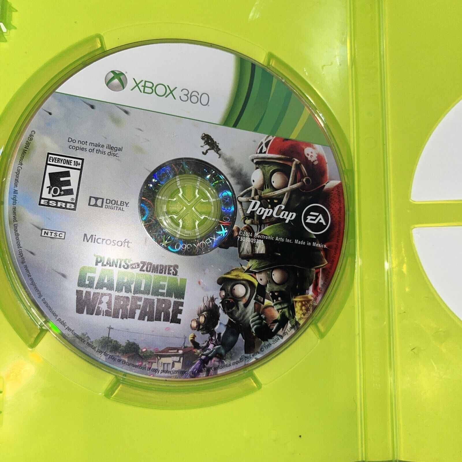 Plants vs Zombies - Garden Warfare (Xbox 360) ￼ tested. No Scratches. New Case.