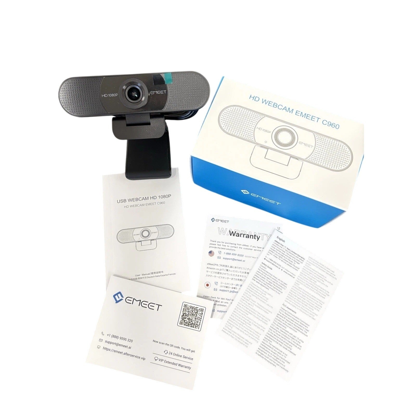 EMEET C960 Black Streaming 1080p Webcam - new