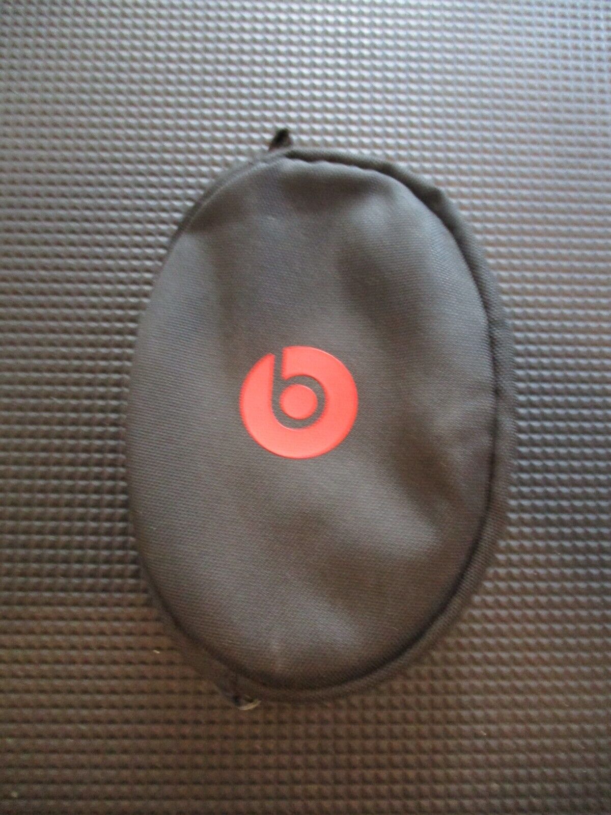 Beats By Dre Headphones Case Soft Travel Case Black & Red Zipper Case
