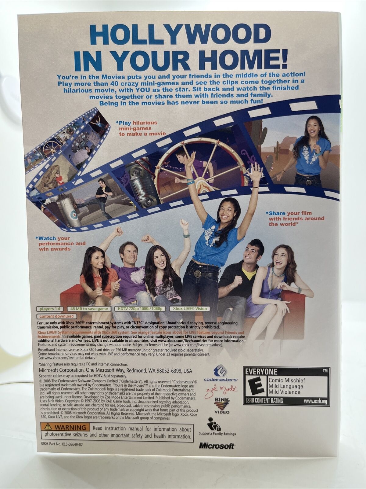 You're in the Movies (Microsoft Xbox 360, 2008)