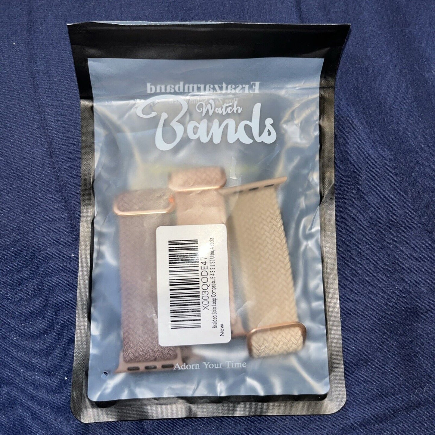 3-Pack Braided Apple Watch Band Fits Series 4,5,6,7,8,9 SE Ultra 42/44/45/49mm