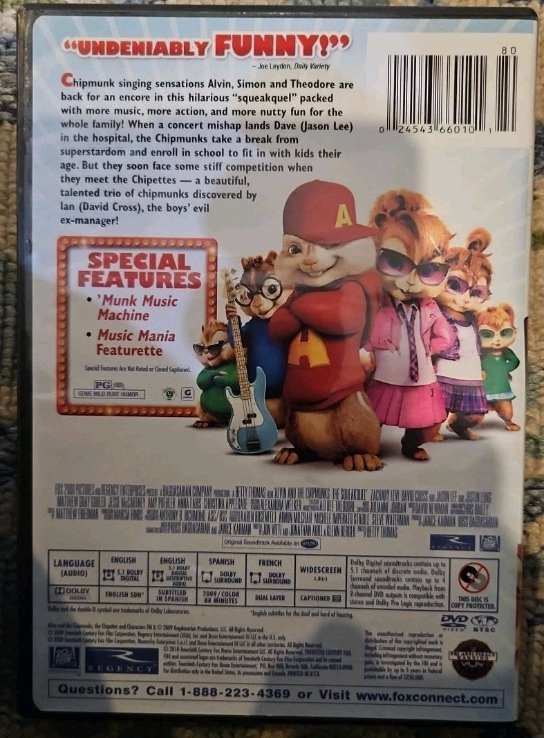 Alvin & the Chipmunks + Squeakquel + Island Adventure  Sing Along (3- DVDs) 