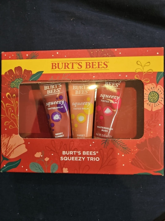 Burt's Bees Squeezy Trio Holiday Lip Balm Set -  Limited Edition 