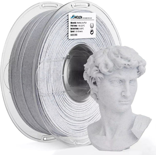 PLA 3D Printer Filament, Marble PLA  1.75Mm Marble White St. BRAND  NEW