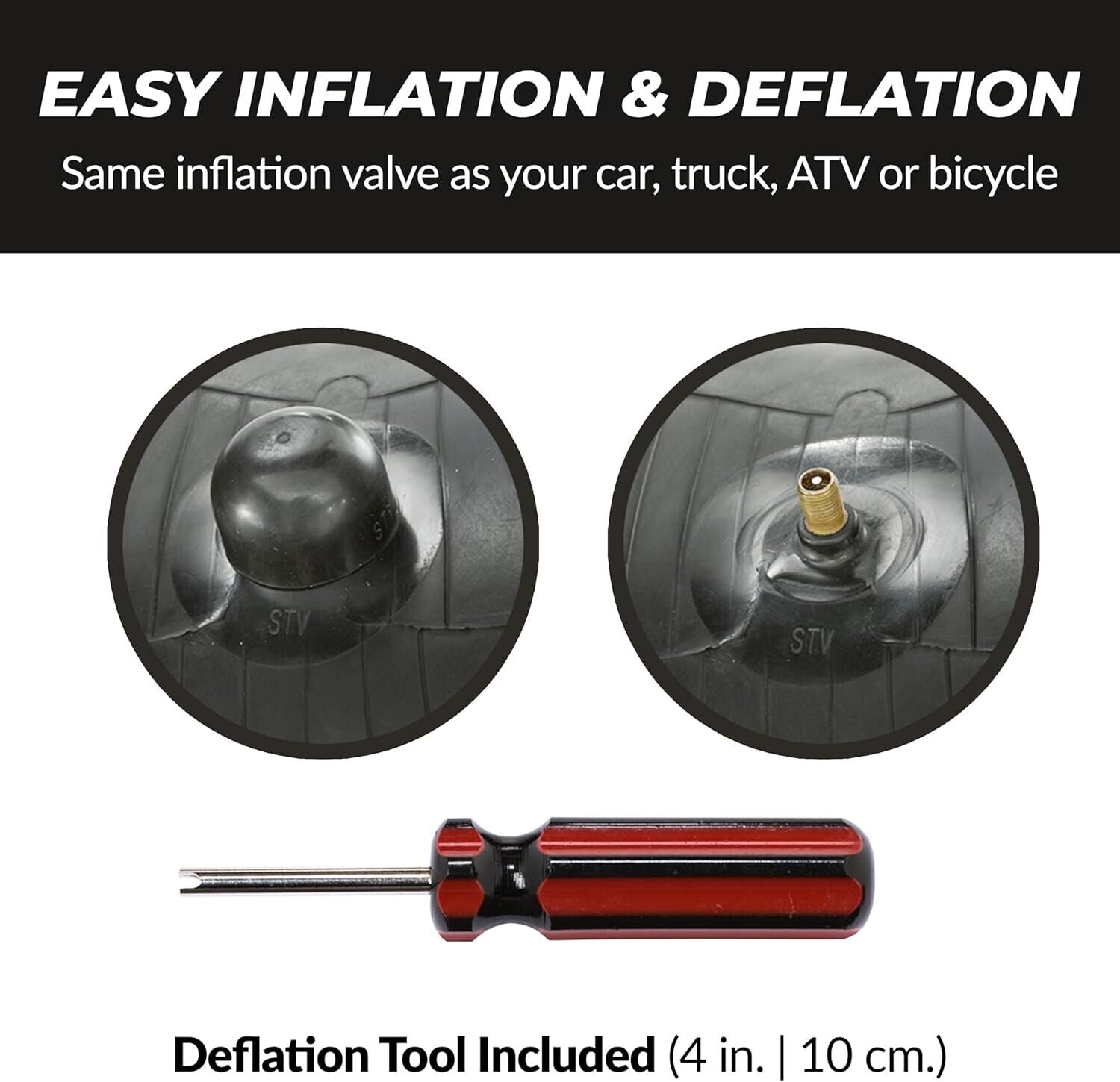 Toobski Snow/Ski Tube Sledding / Skiing Heavy Duty Black & Red NIB Retails $198