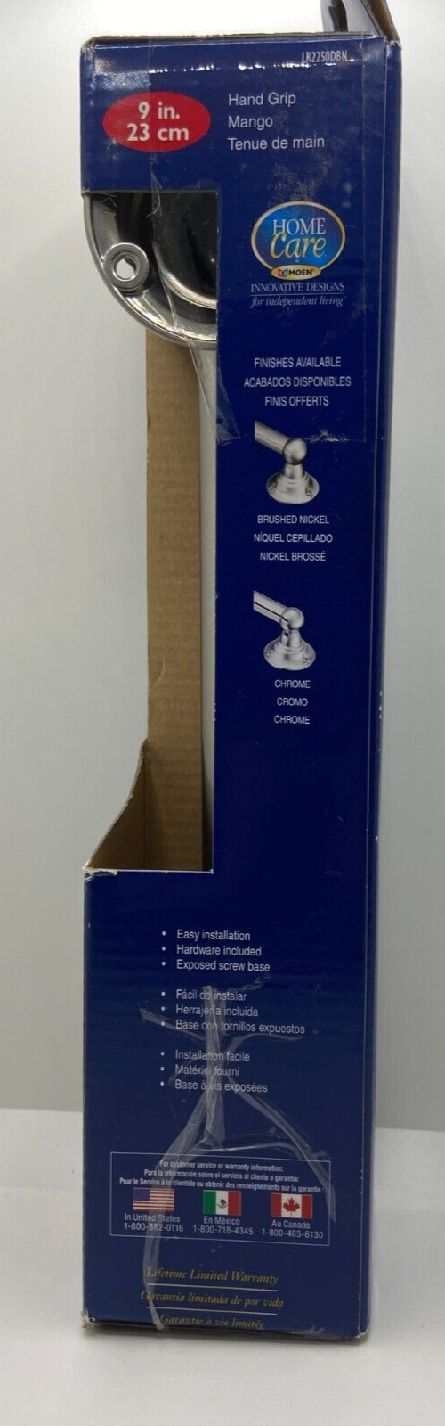 Moen Hand Grip LR2250DBN Home Care Designer 9" Stainless-Steel Brushed Nickel