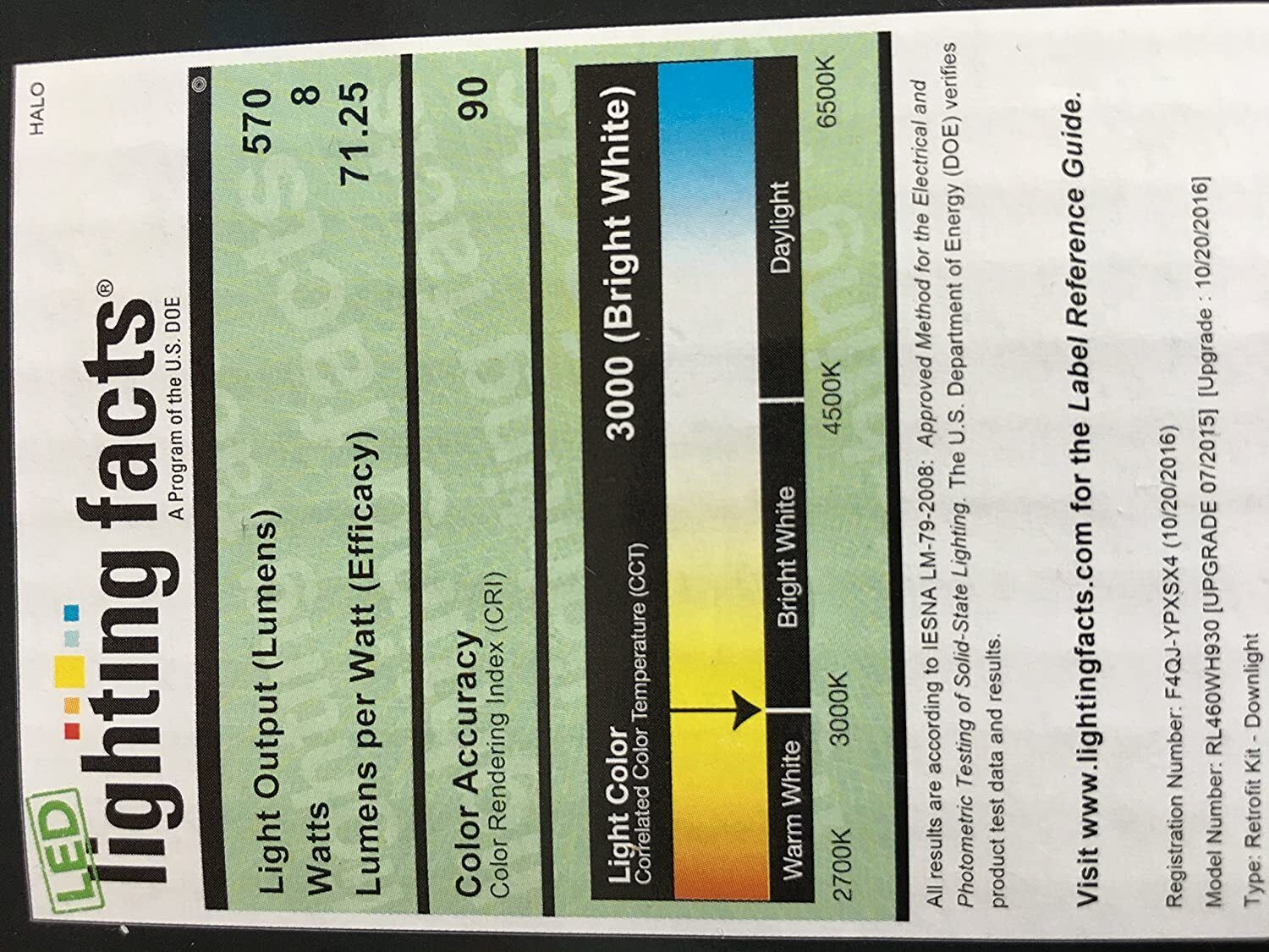 Halo 4 in. White LED Recessed Ceiling Light Retrofit Baffle Trim RL460WH930