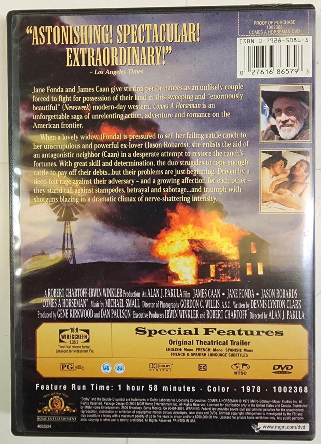 Comes a Horseman (DVD) New