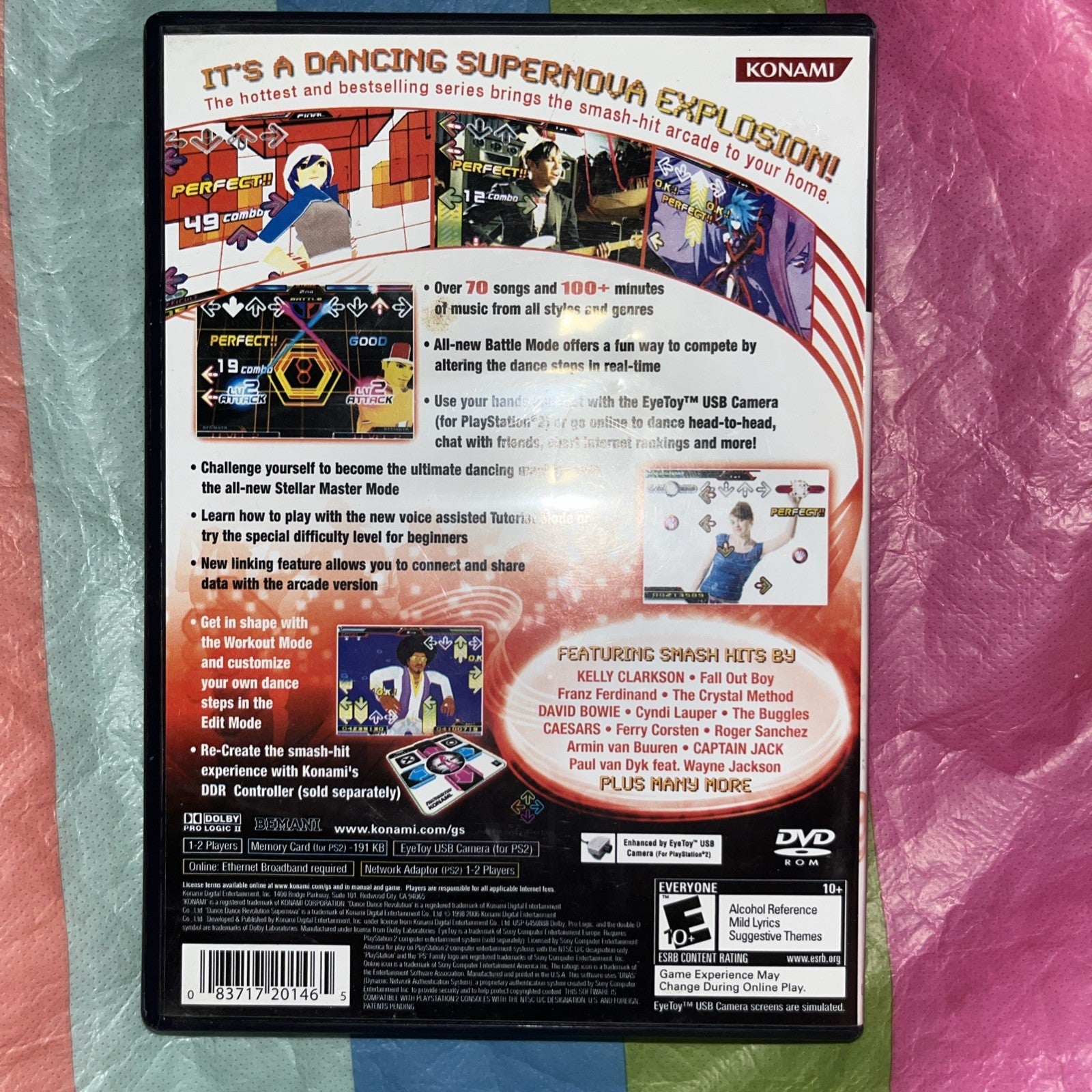 Dance Dance Revolution SuperNova (PS2) Tested. Requires Eyetoy Not Included