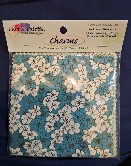 Fabric Palette Charms 20 Pieces 10 Designs 2 Of Each