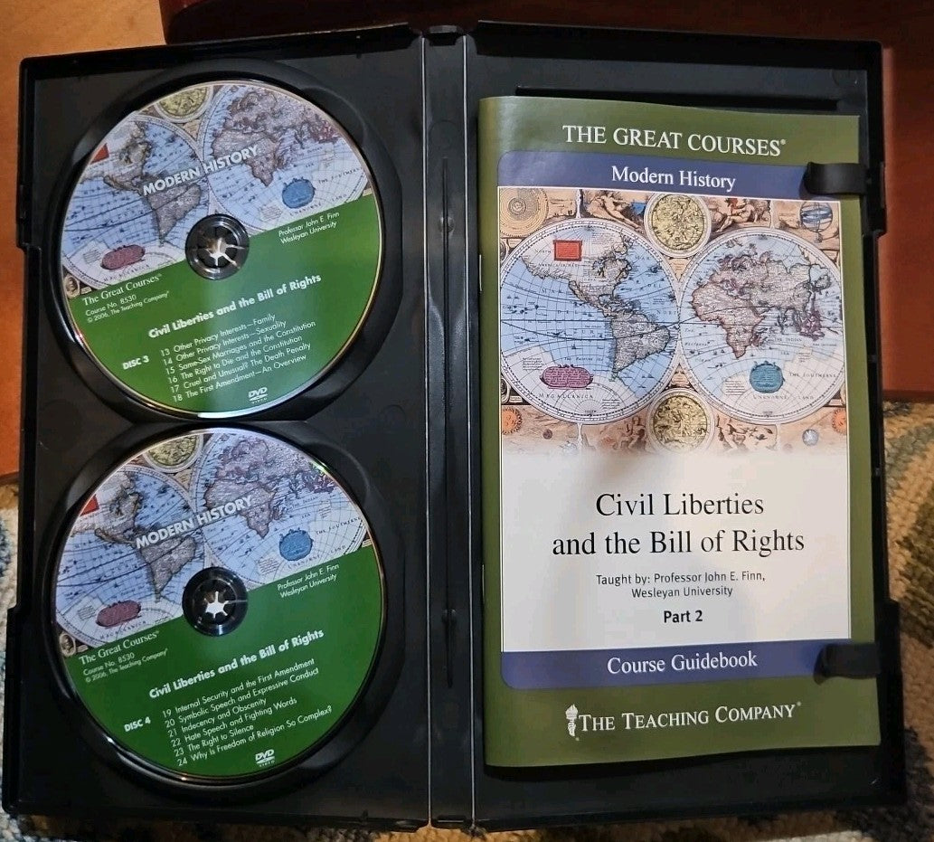 Great Courses Civil Liberties & Bill of Rights 36 Lectures 6 DVDs Guidebook