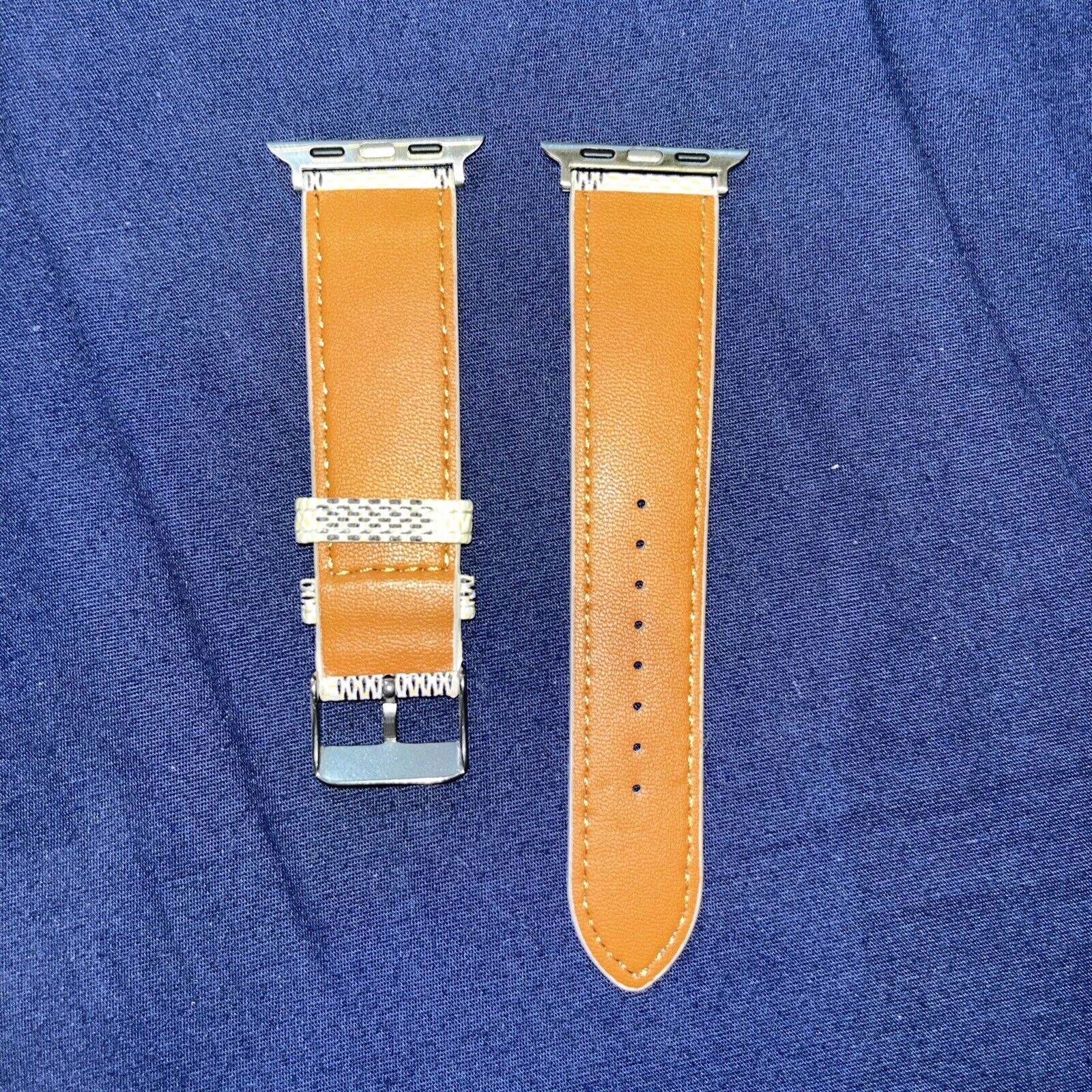 Genuine Leather Patchwork Apple Watch Band For 38/40/41mm Series 4,5,6,7,8,9 SE