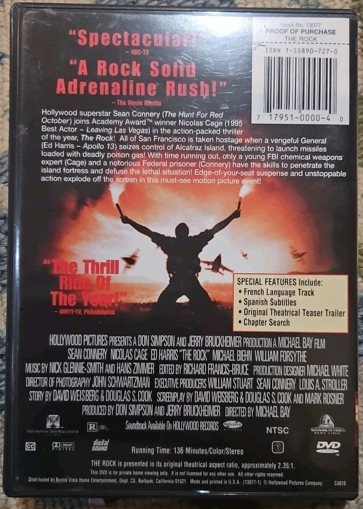 The Rock (DVD, 1996)