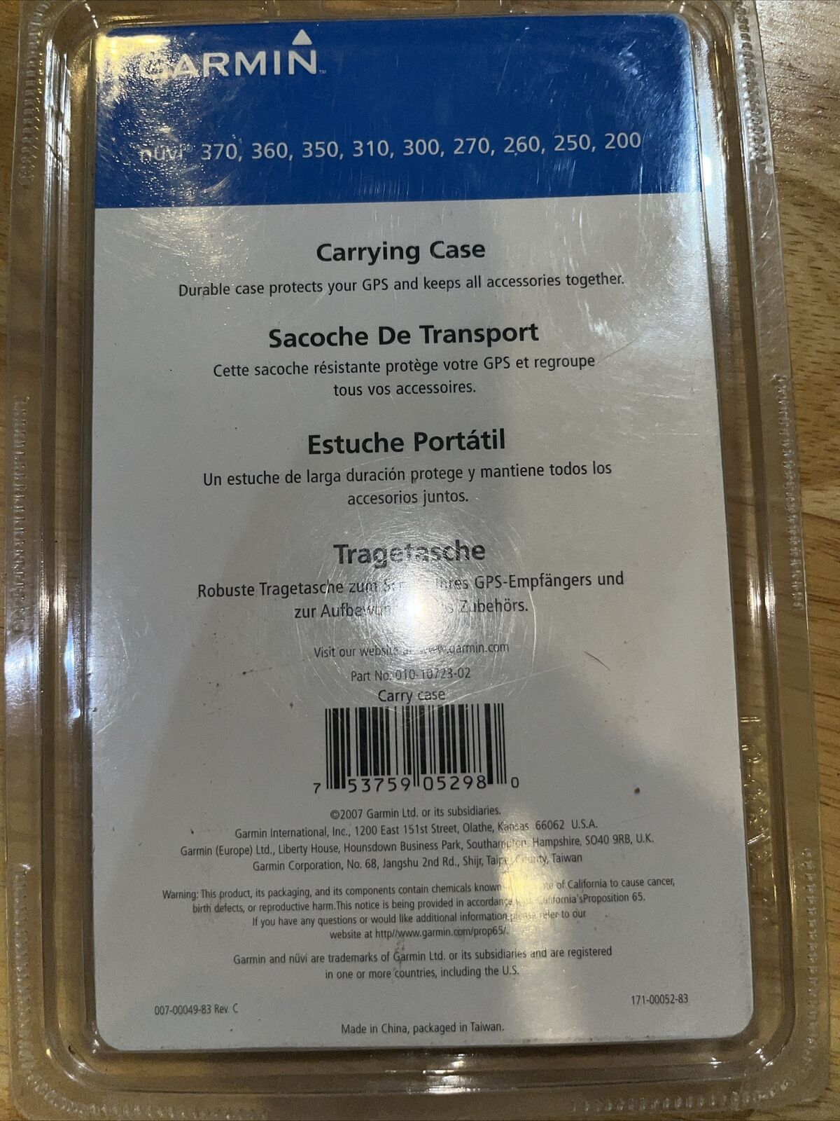 GENUINE Garmin nuvi 200/300 3.5" Leather Carrying Case BLACK 010-10723-02