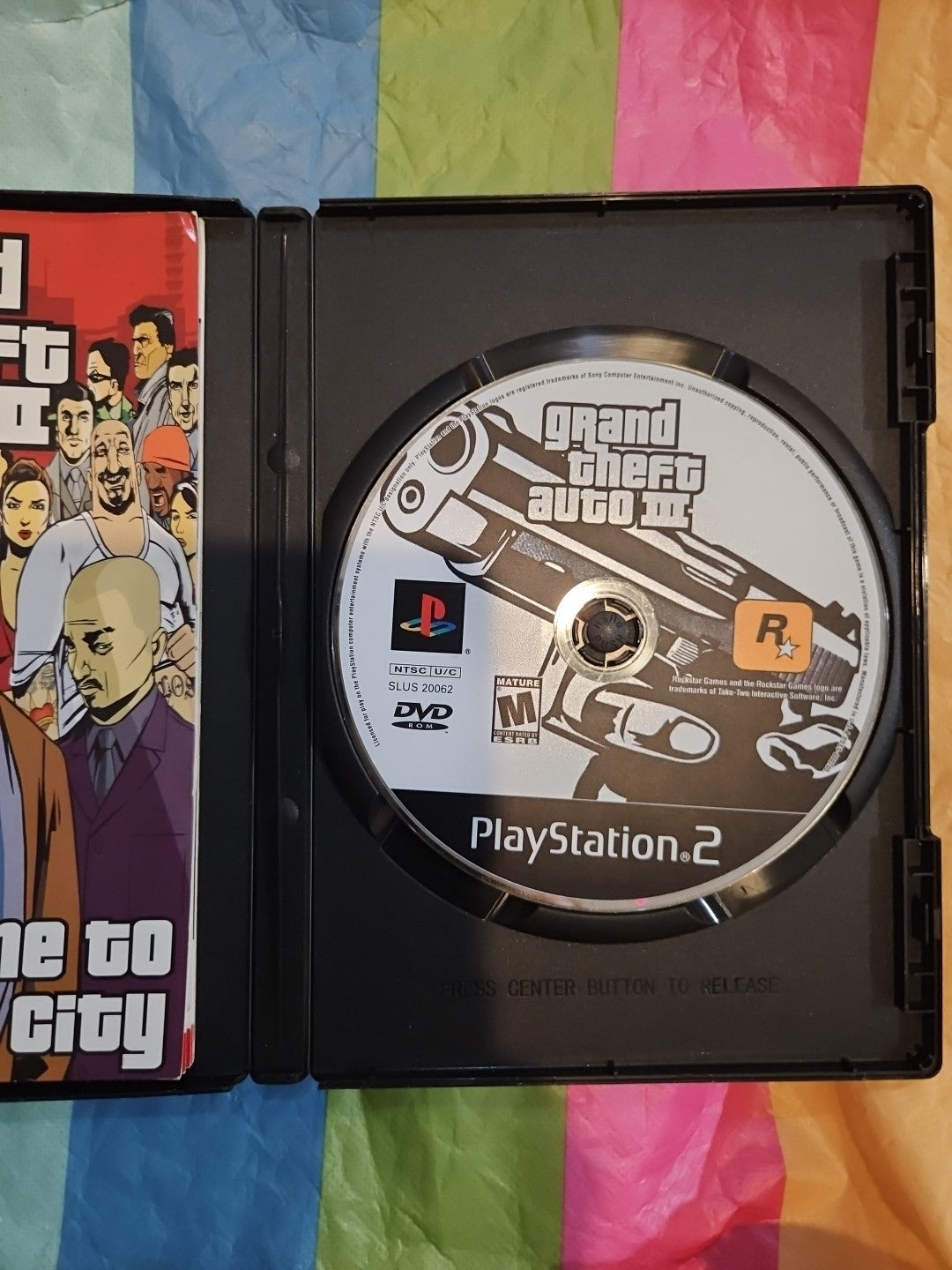 Grand Theft Auto 3 - Sony PlayStation 2. Liner Wear. Tested. No Scratches