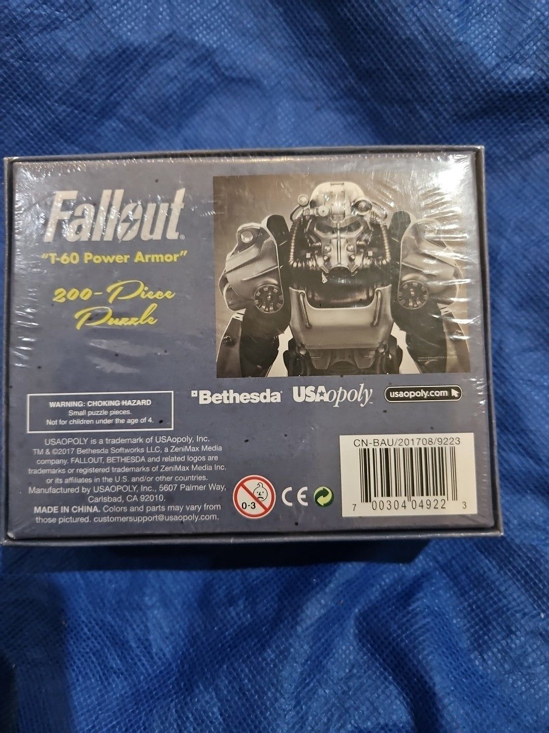 Fallout 200 Piece Puzzle Jigsaw 9" X 11" Bethesda USAopoly T-60 Armor Sealed
