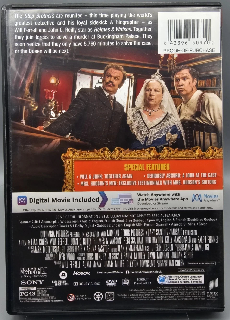 Holmes & Watson (DVD, 2018) Tested