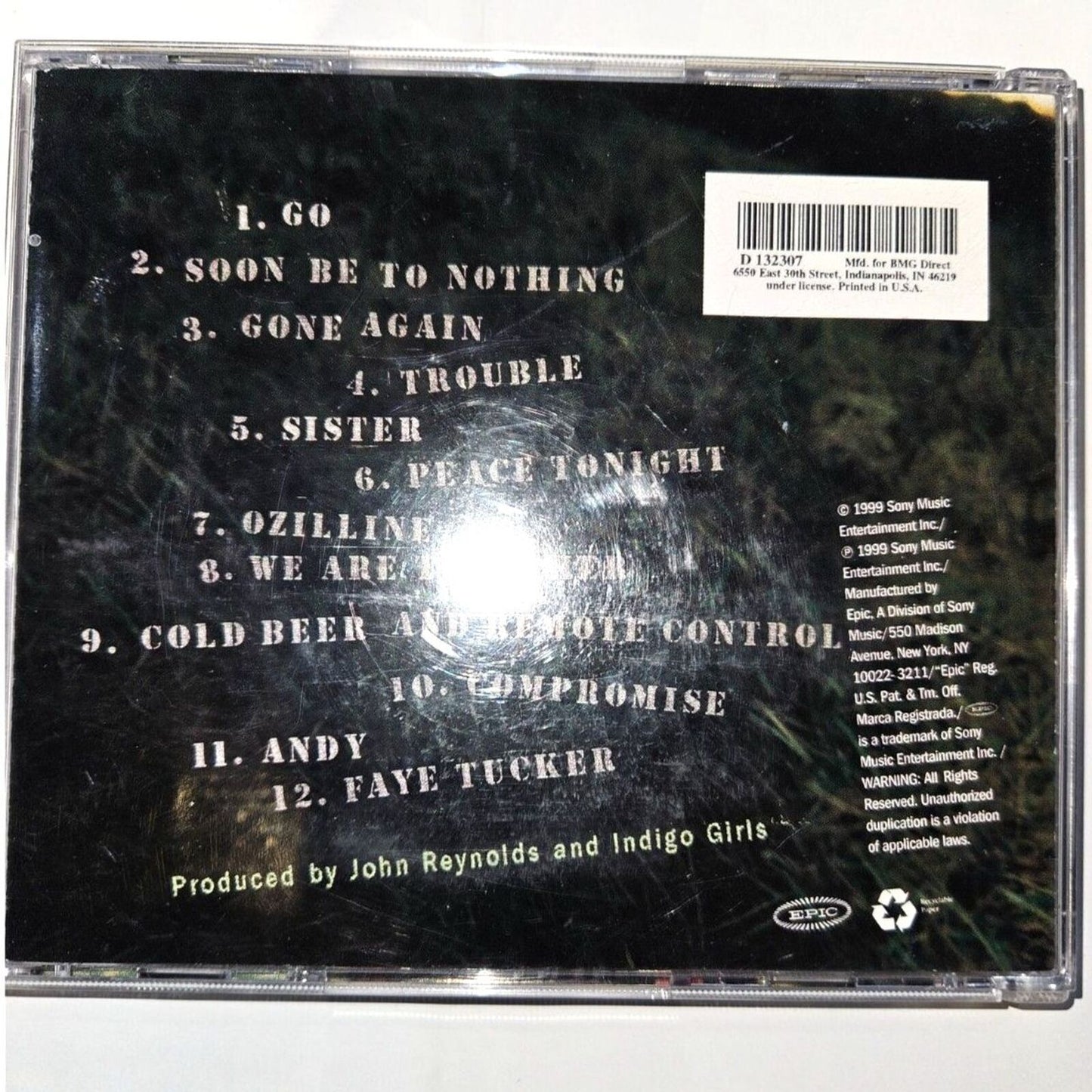 Indigo Girls - Come On Now Social (CD) Damaged Artwork, Tested, No Scratches