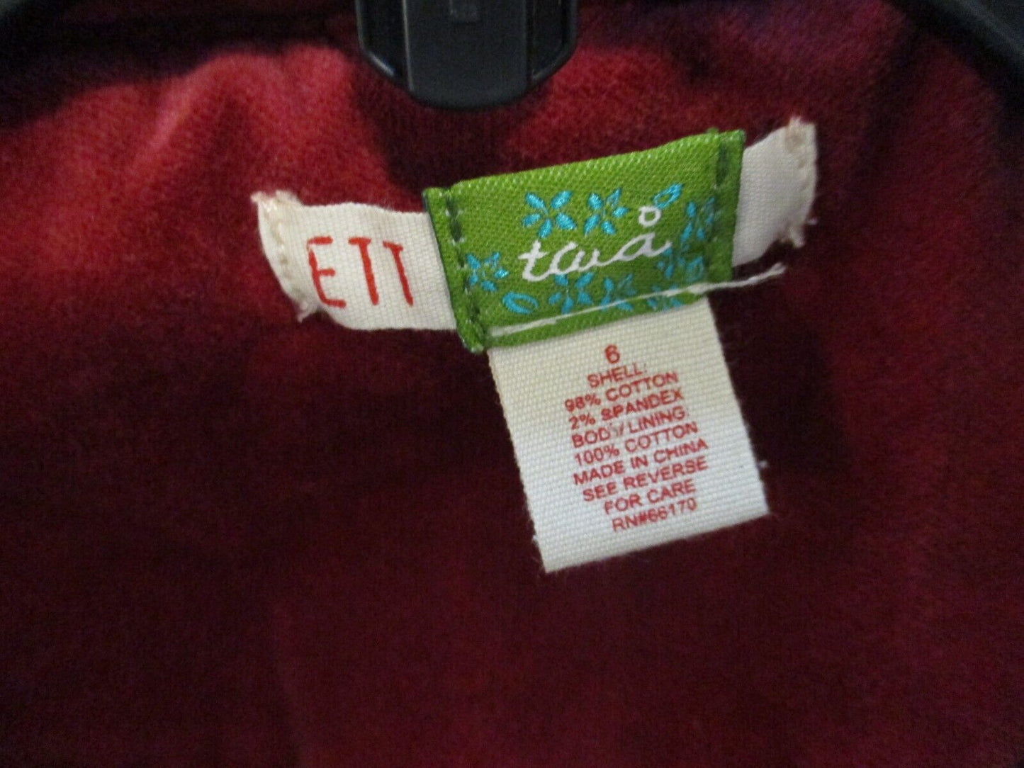 Anthropologie Red Taia Crop Jacket Blazer Size 6