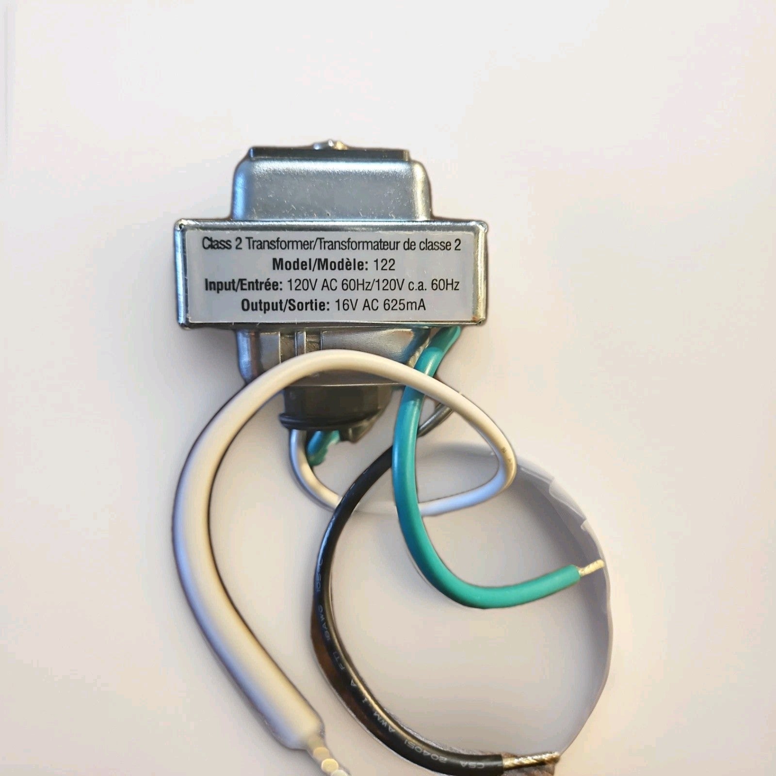 INTERTEK 5028664 Class 2 Transformer Model 125 ~ Input 120V 60Hz Output 8/16/24V