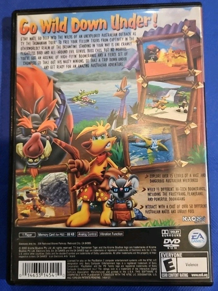 Ty Tasmanian Tiger - Greates Hits (PS2)  Mint. Tested. No Manual. New Case