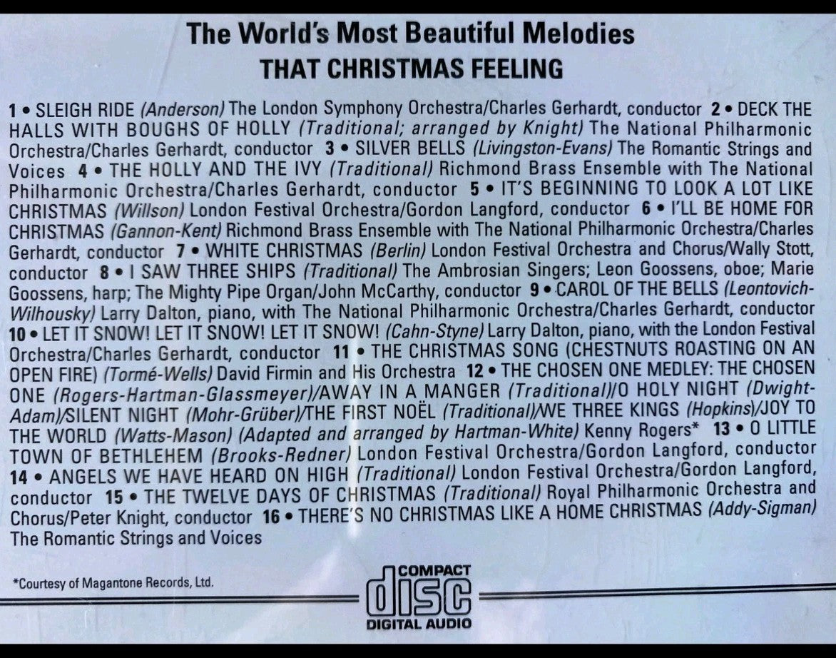 That Christmas Feeling The Worlds Most Beautiful Melodies Readers Digest CD 1998