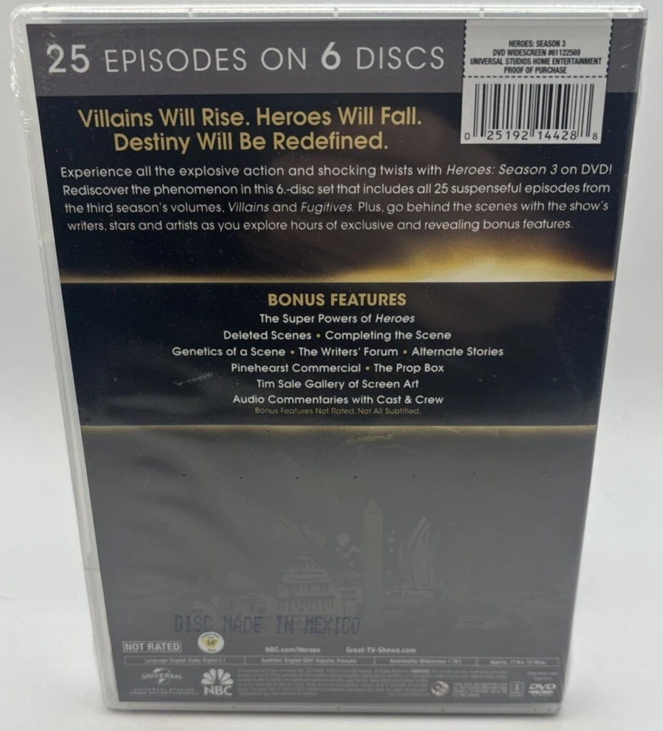 Heroes: The Complete Season 3 (Keepcase) DVD