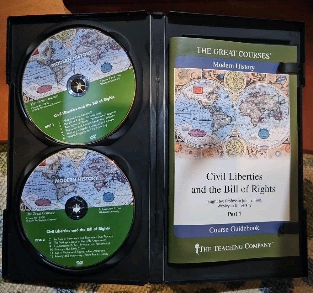 Great Courses Civil Liberties & Bill of Rights 36 Lectures 6 DVDs Guidebook