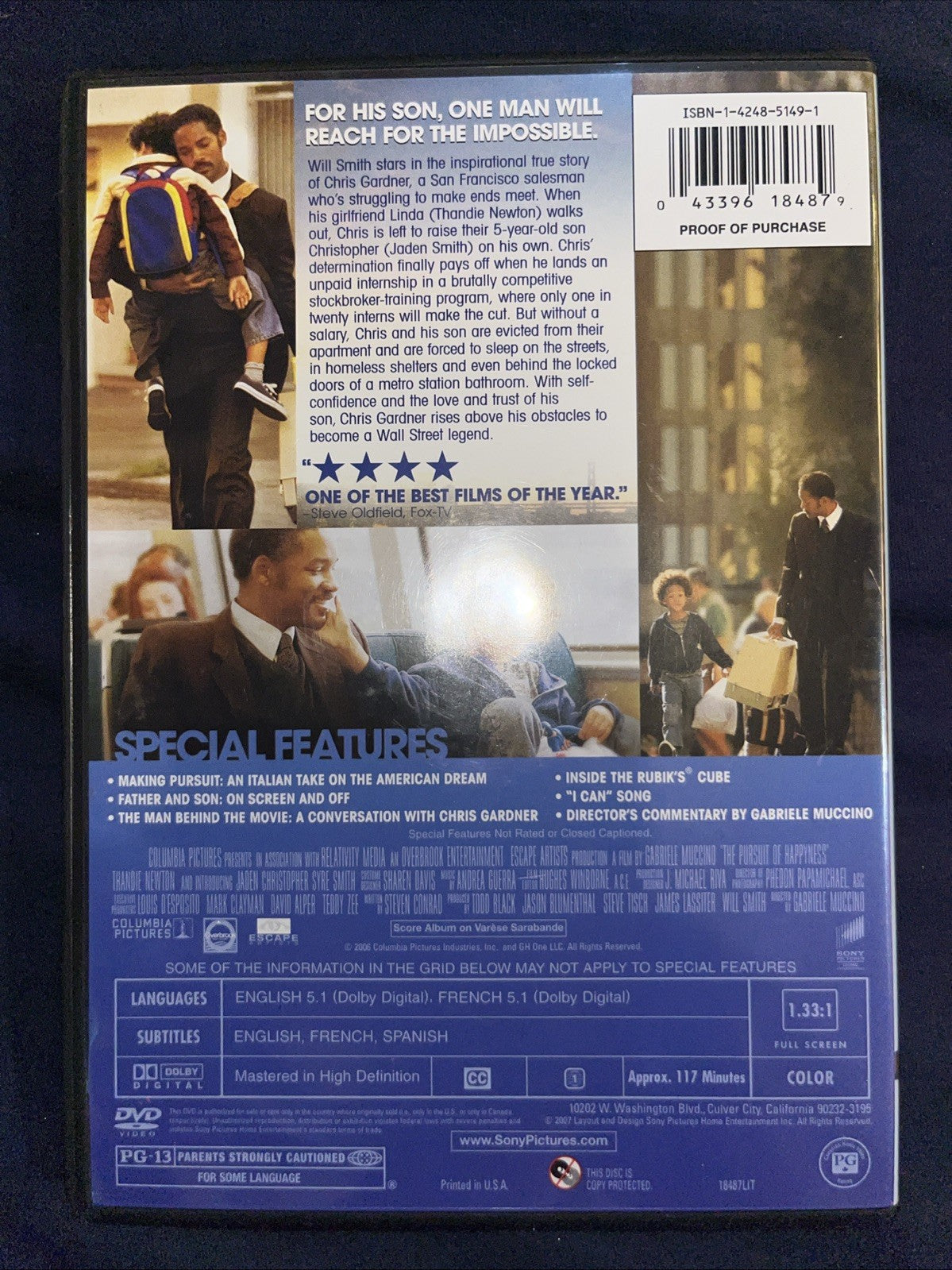 The Pursuit Of Happyness (DVD, 2006)