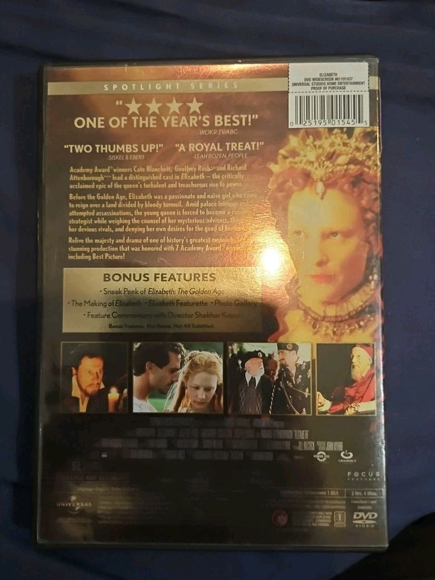 Elizabeth (DVD, 1998)